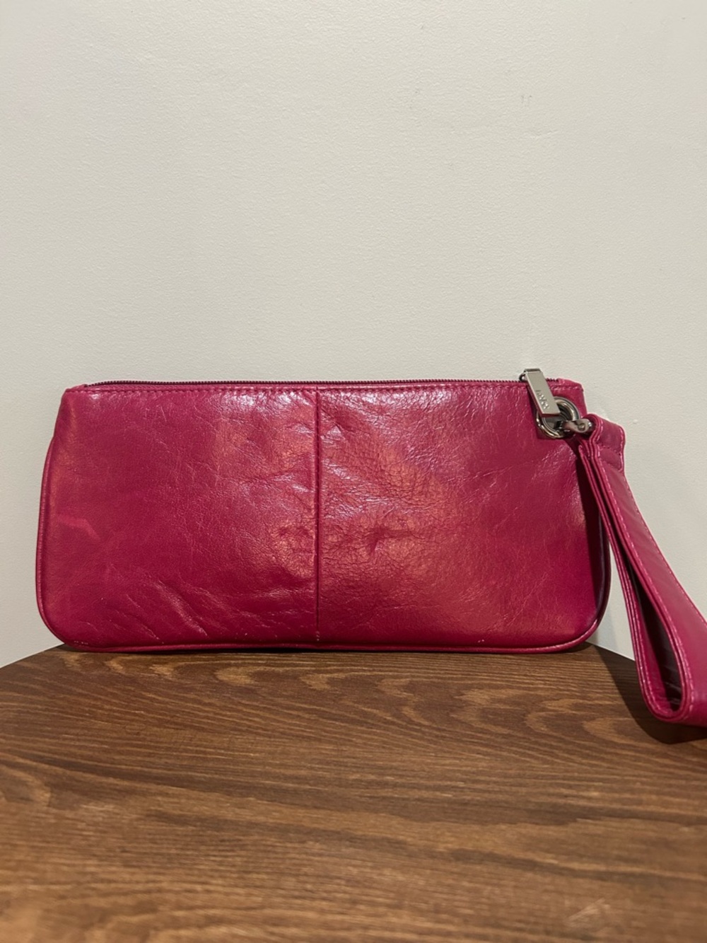 HOBO Hot Pink Leather Wristlet Clutch